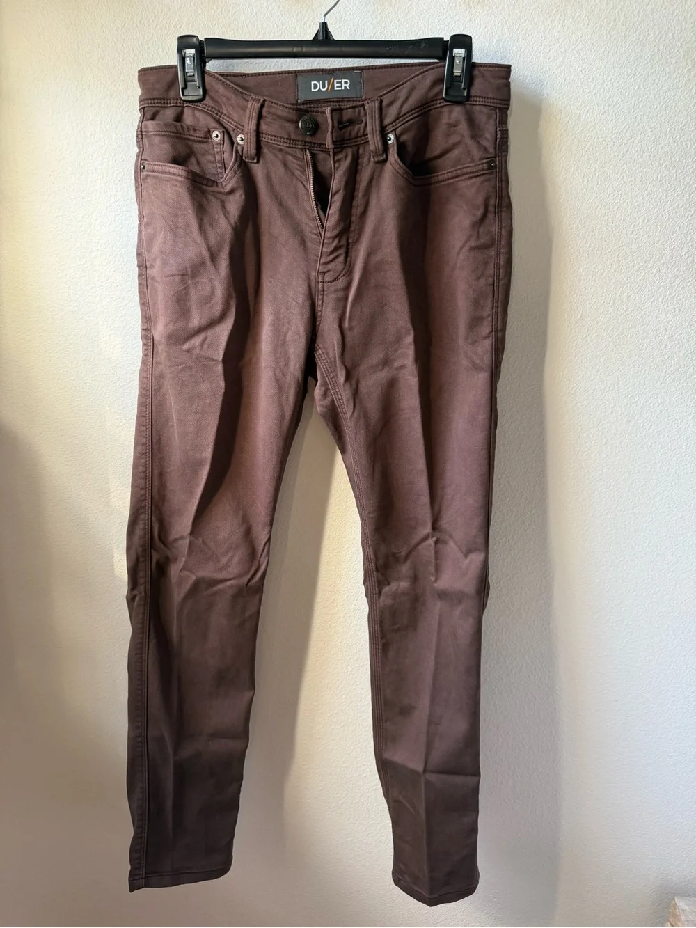DU/ER Men's Skinny Pants in Brown